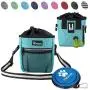 PetAmi Dog Treat Pouch | Dog Training Pouch Bag with Waist Shoulder Strap, Poop Bag Dispenser and Collapsible Bowl | Treat Training Bag for Treats, Kibbles, Pet Toys | 3 Ways to Wear
