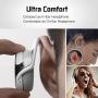 Small Bluetooth Headphones Wrap around Head - Sports Wireless Headset with Built in Microphone and Crystal-Clear Sound, Fold-able and Carried in the Purse, and 12-hour Battery Life, White