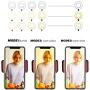 UBeesize Selfie Ring Light with Cell Phone Holder Stand for Live Stream/Makeup, LED Camera Lighting [3-Light Mode] [10-Level Brightness] with Flexible Arms Compatible with iPhone 8 7 6 Plus X Android