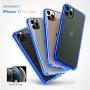 Mkeke Compatible with iPhone 11 Pro Max Case, Clear iPhone 11 Pro Max Cover Shock Absorption Phone Cases 6.5 inch -Blue