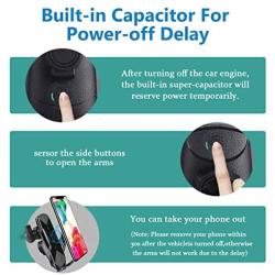 Wireless Car Charger 15W Fast Charging Touch Sensing Auto-Clamping Car Wireless Charger Air Vent Clip Car Phone Mount for iPhone SE/11/11 Pro Series/X/XR/8, Samsung Galaxy S20 S10 Note10/9 (Q1-Black)