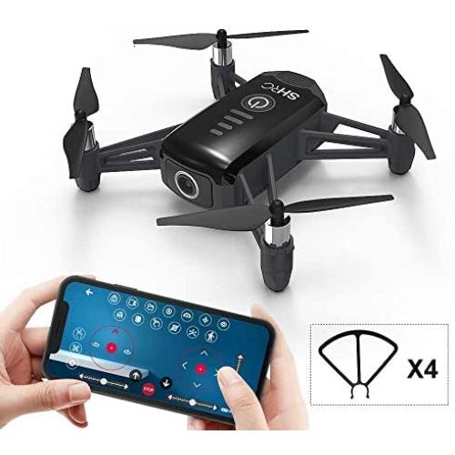 Rolytoy Drone with Camera Live Video and Return Home Function for Adults Kids Quadcopter Foldable Mini Drones with 1080p 4K Camera Easy Selfie Long Flight Time RC Flying Drones for Beginners (Black)
