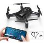 Rolytoy Drone with Camera Live Video and Return Home Function for Adults Kids Quadcopter Foldable Mini Drones with 1080p 4K Camera Easy Selfie Long Flight Time RC Flying Drones for Beginners (Black)