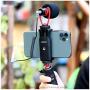 ULANZI Smartphone Video Rig with Microphone, Smartphone Video Kit for iPhone with Tripod Phone Tripod Mount Cold Shoe Shotgun Mic Compatible with iPhone 11 Pro Max/XS Max/8 Plus/Samsung YouTube Vlog