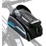 Sireck Phone Holder Bike Bag, Waterproof Top Tube Bicycle Frame Bag, 6.5 inch Touchscreen Cycling Cellphone Mount Pannier Accessories for iPhone Xs Max, Huawei