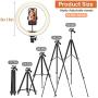 13" Selfie Ring Light with Tripod Stand & Cell Phone Holder for Live Stream/Makeup, Ringlight with Camera Remote for YouTube Tiktok/Photography,164PCS LED Chip Compatible for iPhone 11 Pro MAX Android