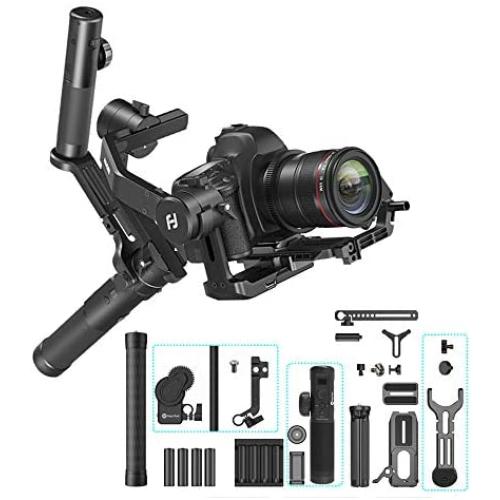 FeiyuTech AK4500 Camera Stabilizer Handheld Gimbal for DSRL Mirrorless Camera Sony a6400/a9/a6300/a6500/a7II/a6000/a7SII//80D/6D Mark II/EOS R/M50/EOS 200D/Nikon/Panasonic GH4/GH5, Payload 10.14lb