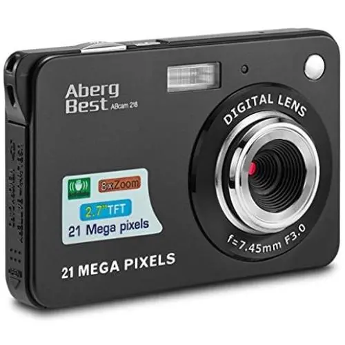 AbergBest 21 Mega Pixels 2.7" LCD Rechargeable HD Digital Camera,Video camera Digital Students cameras,Indoor Outdoor for Adult/Seniors/Kids (Black) AbergBest 21 Mega Pixels 2.7" LCD Rechargeable HD Digital Camera,Video camera Digital Students cameras,Indoor Outdoor for Adult/Seniors/Kids (Black)
