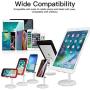 Adjustable Tablet/Phone Stand,AICase Telescopic Adjustable iPad Stand Holder,Universal Multi Angle Aluminum Stand Compatible with iPhone Smart Cell Phone/Tablet/iPad(4-13 inch), Silver