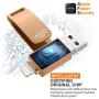 USB Flash Drive Photo Stick for iPhone Flash Drive for iPhone PhotoStick Mobile for iPhone USB Flash Drive Android Backup Drive OTG Smart Phone Memory Stick Storage iPAD USB 3.0 WIVIC 128GB Gold