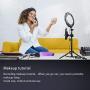 8" Selfie Ring Light with Tripod Stand for YouTube Video and Makeup,Natwag Led Desktop Ring Light,Cell Phone Holder Desktop LED Lamp Mini LED Camera Light with 3 Light Modes & 11 Brightness Level.