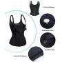 Nebility Women Waist Trainer Corset Zipper Vest Body Shaper Cincher Tank Top with Adjustable Straps