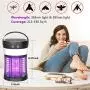Solar Powered Bug Zapper, 3-in-1 Rechargeable Mosquito Killer Camping Lantern with SOS Emergency Light, Waterproof Electric Mosquito Zappers Insect Fly Pest Attractant Trap for Indoor Outdoor Solar Powered Bug Zapper, 3-in-1 Rechargeable Mosquito Killer Camping Lantern with SOS Emergency Light, Waterproof Electric Mosquito Zappers Insect Fly Pest Attractant Trap for Indoor Outdoor
