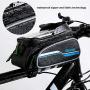 Sireck Phone Holder Bike Bag, Waterproof Top Tube Bicycle Frame Bag, 6.5 inch Touchscreen Cycling Cellphone Mount Pannier Accessories for iPhone Xs Max, Huawei