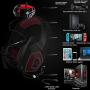 JAEZZIY Gaming Headset Xbox One Headset with 7.1 Surround Sound, PS4 Headset with Noise Canceling Mic & LED Light, Compatible with PC, PS4, Xbox One Controller, Mac, Xbox 360 for Laptops Computers