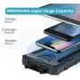 Solar Power Bank 30000mAh, Solar Charger, Qi Wireless Charger, Outputs 5V/3A High-Speed & 2 Inputs Huge Capacity Phone Charger for Smartphones, IP66 Rating, Strong Light LED Flashlights Solar Power Bank 30000mAh, Solar Charger, Qi Wireless Charger, Outputs 5V/3A High-Speed & 2 Inputs Huge Capacity Phone Charger for Smartphones, IP66 Rating, Strong Light LED Flashlights