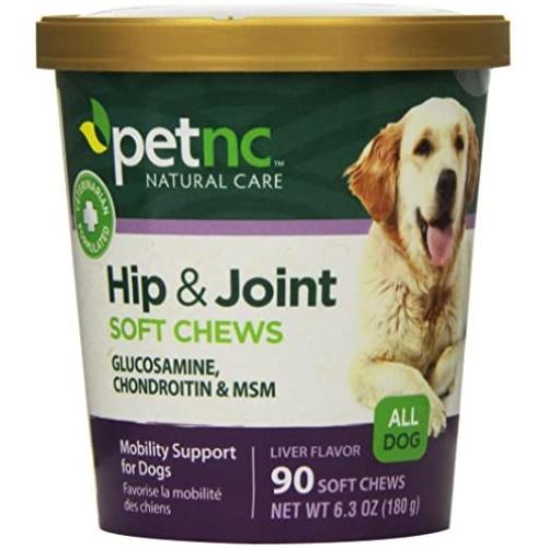 PetNC Natural Care Hip and Joint Soft Chews for Dogs, 90 Count