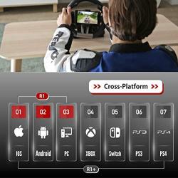 Serafim R1 Innovative Racing Wheel - Gaming Steering Wheel with Responsive Pedal - The Worlds First Mobile Gaming Wheel Compatible with PC, iOS, Android - PC Gaming Wheel - Not Support Xbox ONE PS4