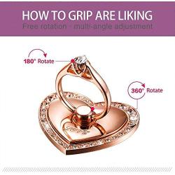 Universal Phone Grip Holder, Expanding Grip Soocket for Cellphones, 360?? Rotation Poop Grip Holder for Phones, iPad and Tablet（Rose Gold