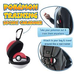 Insten Carry Case for Poke Ball Plus Pokemon Lets go Pikachu Eevee Game Controller , Portable Travel EVA Hard Zip PokeBall Pouch with Carabiner compatible with Nintendo Switch & Smartphone Mobile Game