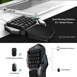 GameSir Mechanical Gaming Keyboard Z1 + GM300 Wireless Mouse for PC/Mobile Phone, One-Handed Gaming Keypad with Macro Keys for FPS Game