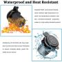 [2 Pack] 12V USB Outlet, Quick Charge 3.0 Dual USB Power Outlet with Touch Switch, Waterproof 12V/24V Fast Charge USB Charger Socket DIY Kit for Car Boat Marine Bus Truck Golf Cart RV Motorcycle etc.