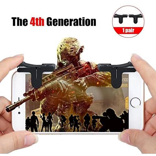 G-Dreamer Mobile Game Auxiliary Controller, L1/R1 Sensitive Controller and Aim Buttons for PUBG, Knives Out and Rules of Survival, Compatible with Android and iOS Smart Phone（1 Pair）
