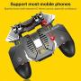 N/V Mobile Game Controller, 6 Finger Trigger Phone Controller Gamepad with Cooling Gamepad,Can Charge Mobile Phones,for Android & iOS