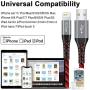 iPhone Charger, iCrius Apple MFi Certified 6FT Lightning Cable Led Light Up USB Fast Charging Cord Compatible with iPhone SE/ 11/Pro/Max/X/XS/XR/XS Max/8/Plus/7/7 Plus/6/6S/6 Plus, iPod Touch (red)