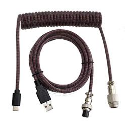Tez Cables Z-Series Custom Coiled Aviator USB-C Keyboard Cable (Red/Black)