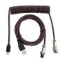 Tez Cables Z-Series Custom Coiled Aviator USB-C Keyboard Cable (Red/Black)