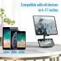 Cell Phone Stand for Desk Yoobao Adjustable Tablet Stand Phone Holder for FaceTime Zoom Video Compatible iPhone 11 Pro Xs Max Xr X 8 7 6, iPad Pro, All Smartphones, Tablets(4 to 11 inch) & More-Black