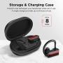 Wireless Earbuds, Vislla 5.0 Bluetooth Sport Headphones Stereo Bass Sound TWS Ear Buds Over Ear Sweatproof Headset 8 Hours Playtime Wireless Earphones with Mic & Charging Case for Running/Working Out