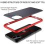 Meifigno Magic Series iPhone 11 Case [Military Grade Drop Tested], Translucent Matte PC with Soft Edges, Shockproof iPhone 11 Cover Case Compatible with Apple iPhone 11 6.1 Inch (2019), Red
