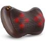 Shiatsu Neck Back Massager Kneading Massage Pillow with Heat for Back, Neck, Lower Back and Shoulder, Massager with 8 Heated Rollers for Stress Relax at Home Office and Car Chair,Adjustable Speeds