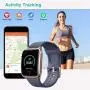 Willful Smart Watch for Men Women 2020 Version IP68 Waterproof, Fitness Tracker Heart Rate Monitor Sport Digital Watch, Smartwatch for Android Phones and iOS Phones Compatible iPhone Samsung (Blue)