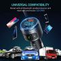 VicTsing (Upgraded Version) V5.0 Bluetooth FM Transmitter for Car, QC3.0 & LED Backlit Wireless Bluetooth Audio Adapter Music Player/Car Kit with Hands-Free Calls, Siri Google Assistant