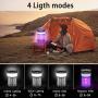 Bug Zapper, Anysun Electric Mosquito Killer Lamp with Solar and USB Rechargeable Battery, Portable Waterproof IP66 Insect Pest Trap with 3 Lighting Modes for Camping, Hiking, Backyard and Traveling