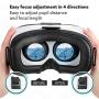Virtual Reality Goggles for iPhone & Android Phones | 3D Virtual Glasses | AR/VR Headset Perfect Work with Max Size Smartphones | Eye-Safe Adjustable HD Quality Lenses (Premium)