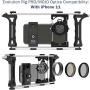 DREAMGRIP Evolution 2 MOJO Universal Modular Video Rig for All Smartphones, DSLR, Action Cameras - Complete Journalist Kit w/52-37-17mm Optics Adapter/Hood/2Filters/Gun Microphone/2LED Lights,etc