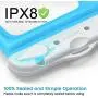 Floating Waterproof Phone Pouch, Cambond 3 Pack Waterproof Phone Case, Transparent PVC Water Proof Cell Phone Pouch Dry Bag with Lanyard for iPhone Xs Max XR X 8 7 6 Plus (Blue+White+Orange)