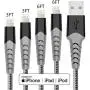Haribol MFi Certified iPhone Charger Cable, 4Pack 3FT 6FT Nylon Braided Fast Charging Cable for iPhone 11, 11 Pro,11 Pro Max, Xs, Max, XR, X,8 Plus,8,7 Plus,7,6 Plus,6,6S Plus,6s,5,iPad and More(Grey) Haribol MFi Certified iPhone Charger Cable, 4Pack 3FT 6FT Nylon Braided Fast Charging Cable for iPhone 11, 11 Pro,11 Pro Max, Xs, Max, XR, X,8 Plus,8,7 Plus,7,6 Plus,6,6S Plus,6s,5,iPad and More(Grey)