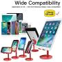 Adjustable Tablet/Phone Stand, AICase Telescopic Adjustable iPad Stand Holder,Universal Multi Angle Aluminum Stand Compatible with iPhone Smart Cell Phone/Tablet/iPad(4-13 inch), Red