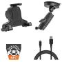 iBOLT xProDock NFC Bizmount - Phone Holder/Mount with Heavy Duty Suction Cup Base and 2m microUSB Cable- for Your Windshield, Dashboard - for Telematic Commuters, Fleets, Cars, Large Trucks, Vans