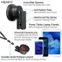 Xenvo Pro Lens Kit for iPhone, Samsung, Pixel, Macro and Wide Angle Lens with LED Light and Travel Case