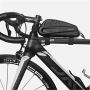 LQKYWNA Bicycle Frame Bag Waterproof PU Leather Hard Shell Mountain Bike Front Beam Bag Riding Equipment Accessories Mobile Phone Bag Storage Bag