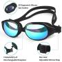 Firesara Swim Goggles, Swimming Goggles UV Protection Anti Fog No Leaking Large Frame Wide View Pool Goggles with Hard Protective Case for Women Men Adult Youth Kids