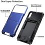Vofolen Case for iPhone Xs Max Case Wallet ID Slot Credit Card Holder Scratch Resistant Dual Layer Protective Bumper Rugged TPU Rubber Armor Hard Shell Case Cover for iPhone Xs Max 10S Max (Navy)