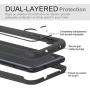 Samsung A11 Case, Samsung Galaxy A11 Case with 2 PCS Tempered Glass Screen Protector, LeYi Full-Body Protective Rugged Hybrid Bumper Shockproof Clear Phone Cover Cases for Galaxy A11, Black