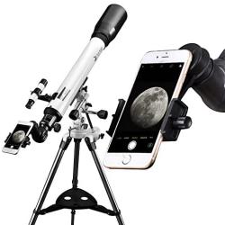 Telescope 70EQ Refractor Scope-Professional 70mm Aperture and 700mm Focal Length for Student Kids Adults Beginners-Come with a Smartphone Adapter